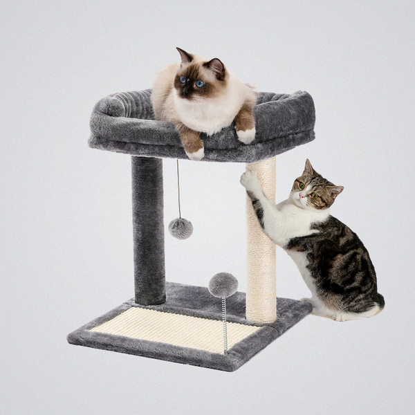 Alvi Cat Tree Sisal Covered Cat Scratcher Ball Toys Perch Bed